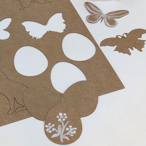 Bastelbogen "Häschen 2"  zum Gestalten & Verzieren